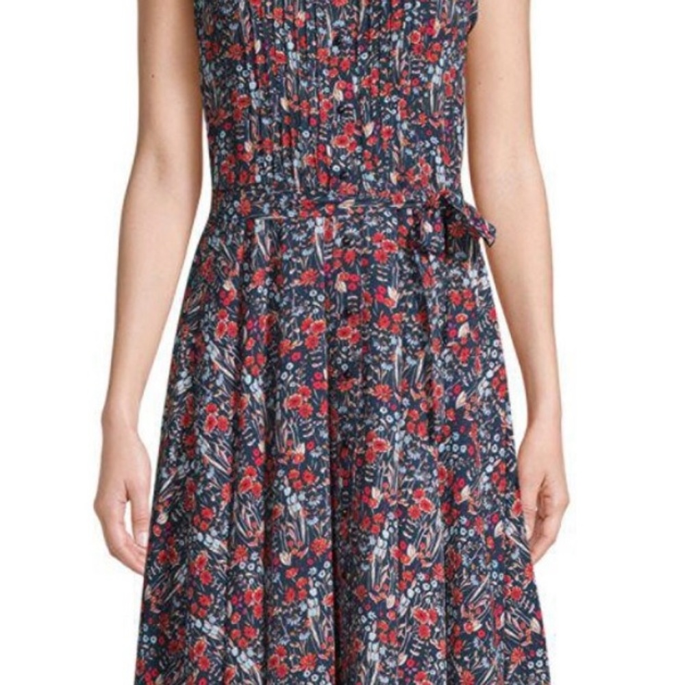 Nanette Lepore Red and Blue Floral Maxi Dress - Picture 1 of 5